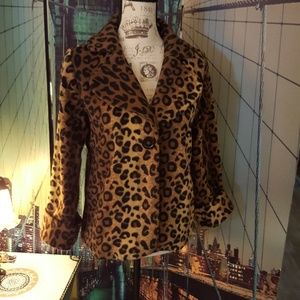 Leopard fleece jacket